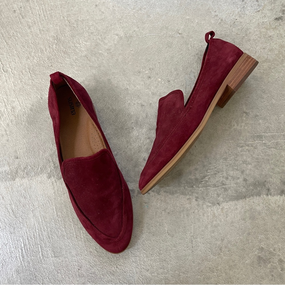 Susina Red Suede Flats Timeless Design